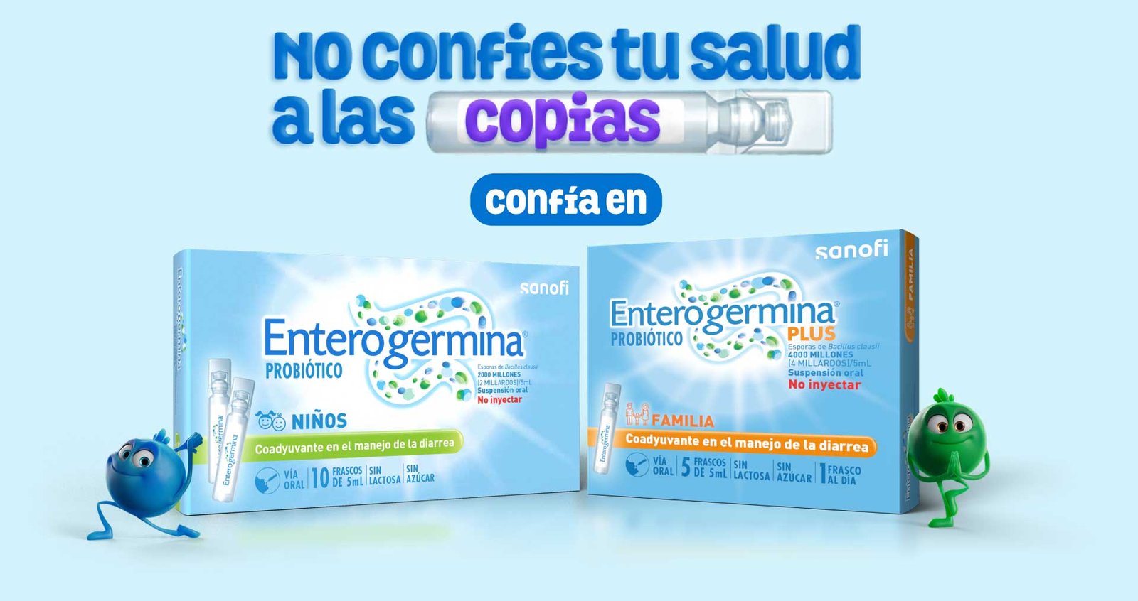 No confíes tu salud a las copias - Enterogermina